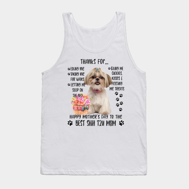 Happy Mother's Day 2021 Shih tzu Mom dog Lover Tank Top by luxembourgertreatable